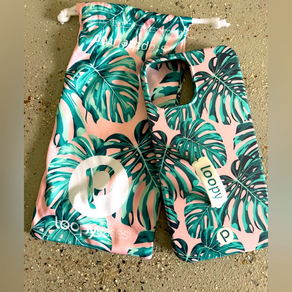 Monstera design Loopy case for iPhone